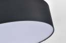Foto 71388-5 detailfoto: Grote zwarte plafondlamp van stof in 50 cm met diffuser