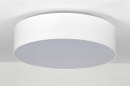 Foto 71391-2: Große weiße Stoff-Deckenleuchte von 70 cm mit Diffusor