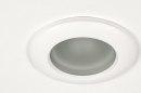 Foto 71405-7: Runder Badezimmer Einbaustrahler aus glänzendem weißem Aluminium