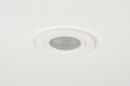 Foto 71406-11 onderaanzicht: GU10 inbouwspot rond, wit en geschikt voor de badkamer