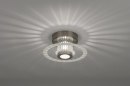 Foto 71420-1: Ronde plafondlamp met een bijzondere lichtreflectie op het plafond
