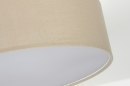 Foto 71763-5: Grote taupe plafondlamp van stof in 50 cm met diffuser