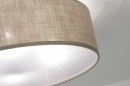 Foto 71763-7: Grote taupe plafondlamp van stof in 50 cm met diffuser