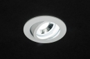 Foto 72122-28: Witte inbouwspot met dimbare led verlichting en verstelbare lichtbundel