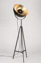 Foto 72238-4: Grote Tripod vloerlamp in zwart met goud