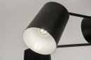 Foto 72310-6: Moderne Deckenleuchte mit 6 Lampenschirmen in trendigem mattem Schwarz