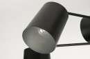 Foto 72310-8: Moderne Deckenleuchte mit 6 Lampenschirmen in trendigem mattem Schwarz