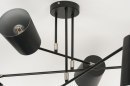 Foto 72310-9: Moderne Deckenleuchte mit 6 Lampenschirmen in trendigem mattem Schwarz