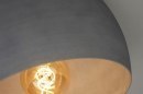 Foto 72400-13: Moderne 2-flammige Hängeleuchte aus Aluminium in betongrauer Farbe