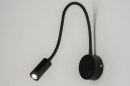 Foto 72417-2: Led wandlamp / leeslamp / bedlamp in zwarte kleur, met verstel mogelijkheid.