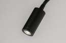 Foto 72417-7: Verstellbare schwarze Wandleuchte / Bedlampe / Leselampe mit LED-Beleuchtung