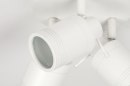 Foto 72530-10 detailfoto: Witte badkamer plafondlamp met drie verstelbare GU10 spots 