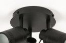 Foto 72531-10 detailfoto: Zwarte plafondlamp 3-lichts, ook geschikt voor in de badkamer 