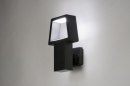 Wandlamp 72590: design, modern, metaal, zwart #1