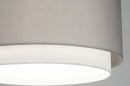Foto 72619-1: Luxe dubbele lampenkap van stof in grijs met wit met een diameter van 47 cm