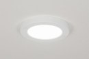 Plafondlamp 72740: modern, kunststof, wit, mat #1