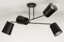 Plafondlamp 72770: modern, metaal, zwart, mat #5