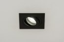 Foto 72776-5: Quadratischer, richtbarer Einbauspot in mattschwarzer Farbe, geeignet für LED
