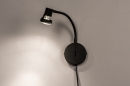 Foto 72843-2: Functionele, leeslamp / bedlamp met flexibele arm en vervangbare halogeen verlichting. 
