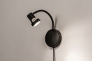 Foto 72843-4: Functionele, leeslamp / bedlamp met flexibele arm en vervangbare halogeen verlichting. 