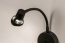 Foto 72843-7: Functionele, leeslamp / bedlamp met flexibele arm en vervangbare halogeen verlichting. 