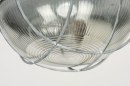 Foto 72863-5: Ronde scheepslamp voor pafond en wand met geribbeld glas en vintage look