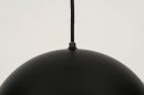 Foto 72868-7 detailfoto: Moderne, trendy retro bol in mat zwart gecombineerd met draadwerk in een mat zwarte kleur.
