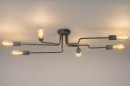 Foto 72879-4 onderaanzicht: Strakke, minimalistische fittinglamp voor aan het plafond uitgevoerd in een beton grijze kleur.