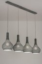 Pendant light 72891: modern, metal, concrete gray, oblong #3