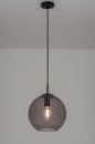 Hanglamp 72940: modern, retro, glas, zwart #10