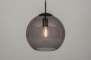 Hanglamp 72940: modern, retro, glas, zwart #11