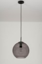 Hanglamp 72940: modern, retro, glas, zwart #12
