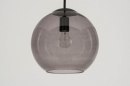 Hanglamp 72940: modern, retro, glas, zwart #13