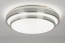 Plafondlamp 72965: modern, aluminium, kunststof, wit #1