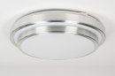 Plafondlamp 72965: modern, aluminium, kunststof, wit #5
