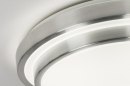 Foto 72965-6 detailfoto: Minimalistische ronde plafonnière in wit met staal IP44 voor basisverlichting