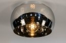 Plafondlamp 73014: modern, eigentijds klassiek, glas, chroom #2