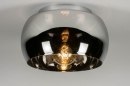 Plafondlamp 73014: modern, eigentijds klassiek, glas, chroom #3