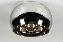 Plafondlamp 73014: modern, eigentijds klassiek, glas, chroom #4