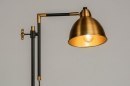 Foto 73120-3: Vintage vloerlamp in zwart met antiek messing