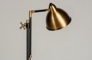 Foto 73120-4: Vintage vloerlamp in zwart met antiek messing