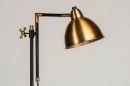 Foto 73120-6: Vintage vloerlamp in zwart met antiek messing