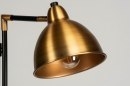 Foto 73120-7: Vintage vloerlamp in zwart met antiek messing