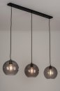 Hanglamp 73124: modern, retro, glas, metaal #1