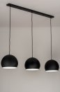 Hanglamp 73128: modern, retro, metaal, zwart #1