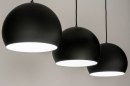 Hanglamp 73128: modern, retro, metaal, zwart #3