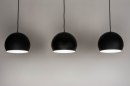 Hanglamp 73128: modern, retro, metaal, zwart #4