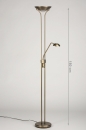 Vloerlamp 73186: modern, klassiek, eigentijds klassiek, brons #16