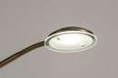 Foto 73188-11 detailfoto: Moderne led vloerlamp uitgevoerd in brons en voorzien van een uplighter en een leeslamp