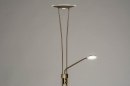 Foto 73188-4 schuinaanzicht: Moderne led vloerlamp uitgevoerd in brons en voorzien van een uplighter en een leeslamp